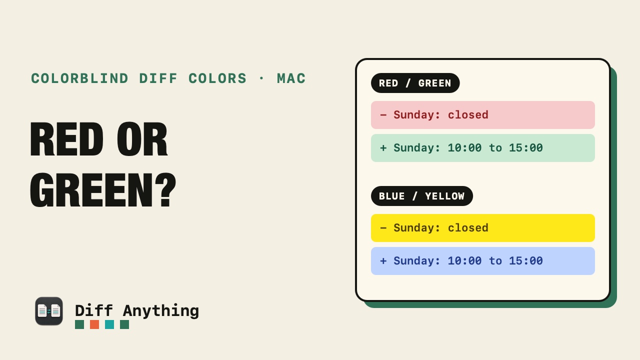 How to Change Diff Colors If You're Color Blind (Mac)