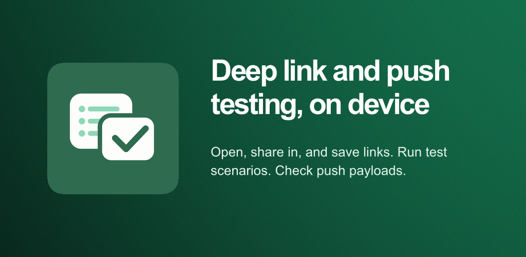 TestDock: deep link and push testing, on device